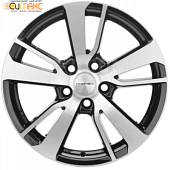 Khomen KHW 1704 7x17 5*108 ET50 DIA63.3 Black-FP Литой