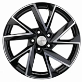 Khomen KHW 1714 7x17 5*112 ET45 DIA57.1 Black-FP Литой