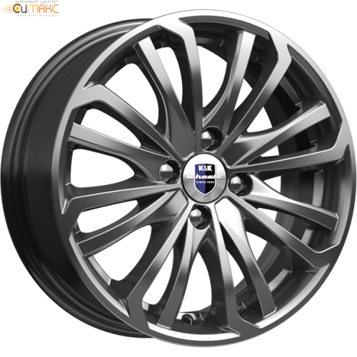 K&K Рим 6.5x16 4*100 ET45 DIA67.1 Дарк платинум Литой