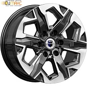 K&K Тейт 7.5x17 6*139.7 ET45 DIA93.1 Алмаз черный Литой
