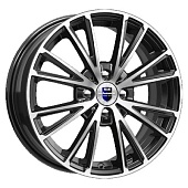 K&K Меандр 6.5x15 4*100 ET40 DIA67.1 Алмаз черный SK Литой