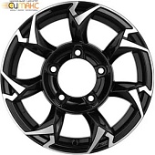 Khomen KHW 1505 5.5x15 5*139.7 ET5 DIA108.1 Black-FP Литой