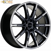 Khomen KHW 2102 10.5x21 5*112 ET30 DIA66.6 Black-FP Литой