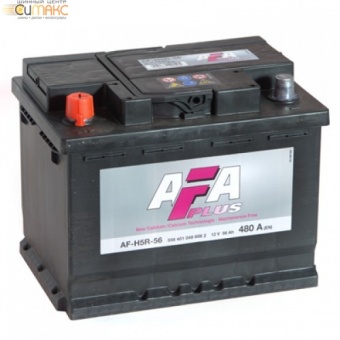 Аккумулятор AFA PLUS 56 А/ч прямая L+ EN 480A, 242x175x190 AF-H5R-56
