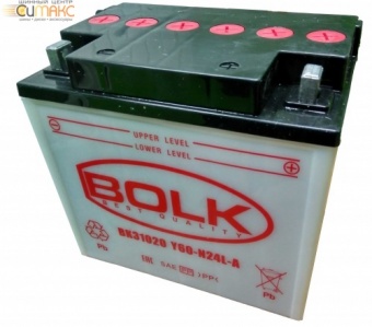 Аккумулятор BOLK MOTO 28 А/ч обратная R+ EN 220A, 184x124x175 525015-Y60-N24L-A