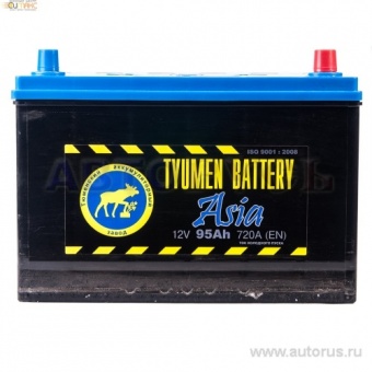 Аккумулятор TYUMEN BATTERY ASIA 95 А/ч обратная R+ EN 720A, 302x173x223 6CT95L0 ASIA