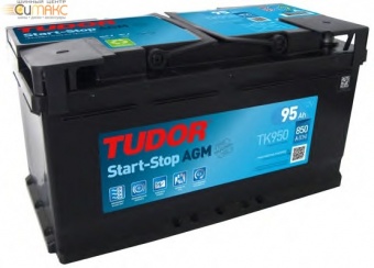 Аккумулятор TUDOR AGM 95 А/ч обратная R+ EN 850A, 353x175x190 TK950 впар